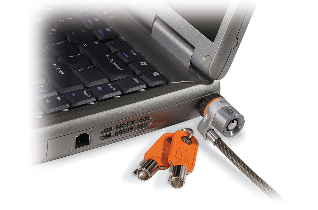 Kensington Candado con llave para portátiles MicroSaver® Cable Negro, Gris Llave Barra en T Acero