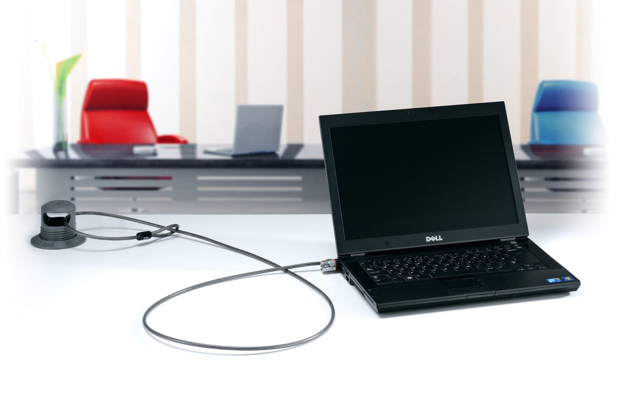 Kensington Candado con llave para portátiles MicroSaver® Cable Negro, Gris Llave Barra en T Acero