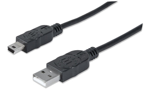 Manhattan Cable para Dispositivos USB Mini-B de Alta Velocidad Cable USB 2.0 USB A Mini-USB B Macho/Macho
