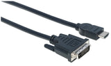 Manhattan Cable HDMI a DVI-D Cable Derecho Derecho Oro 3 m