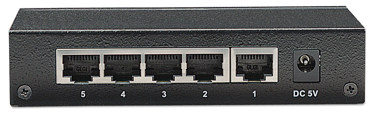 Intellinet Commutateur réseau (switch) Gigabit Ethernet 5 ports, format bureau, boîtier métal, IEEE 802.3az (Ethernet éco-énergétique), garantie de 3 ans dispositivo de redes 5 Gigabit Ethernet (10/100/1000) Toma de entrada de CC Si