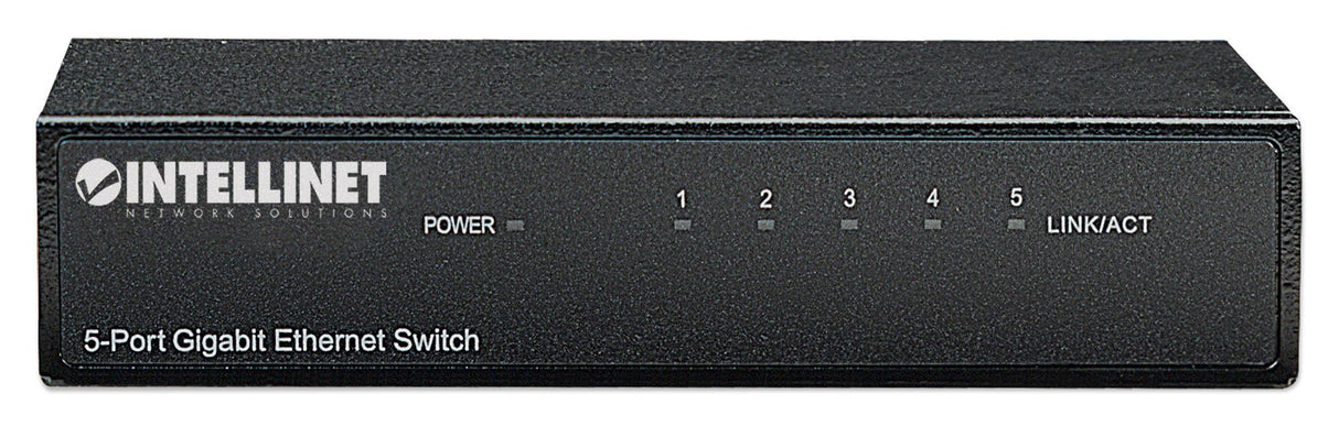Intellinet Commutateur réseau (switch) Gigabit Ethernet 5 ports, format bureau, boîtier métal, IEEE 802.3az (Ethernet éco-énergétique), garantie de 3 ans dispositivo de redes 5 Gigabit Ethernet (10/100/1000) Toma de entrada de CC Si