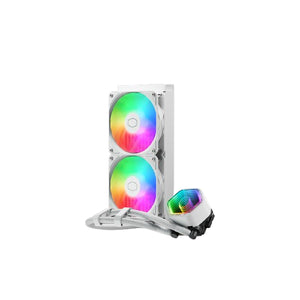 Cooler Master MasterLiquid 240 Core II White Procesador Kit de enfriamiento líquido 12 cm Blanco, 650 RPM, 1750 RPM, 30 