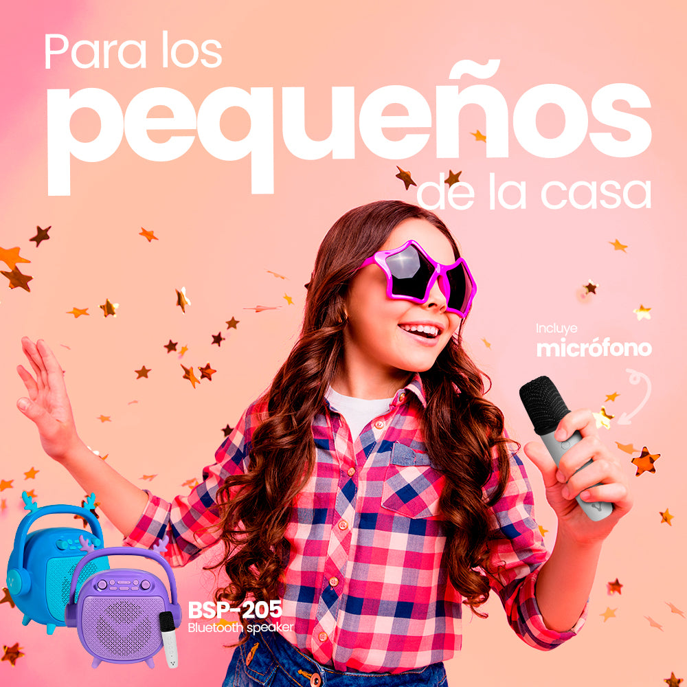 BOCINA VORAGO BSP-205 BLUETOOTH / MSD / USB / 3.5MM MICRÓFONO CON MODOS DE VOZ COLOR AZUL