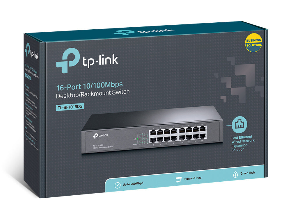TP-Link TL-SF1016DS dispositivo de redes No administrado 16 Fast Ethernet (10/100) 10BASE-T, 100BASE-TX