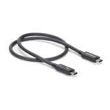 StarTech.com Cable Thunderbolt 3 Pasivo de 50cm - 40Gbps - PD 100W - Vídeo 4K/5K - Cable Thunderbolt - Certificado Thunderbolt - Compatible con USB4 / Modo Alt DP - Thunderbolt 4 - USB 3.2 - USB-C Cable Masculino Masculino 0,5 m 40 Gbit/s