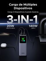 Ugreen 25000mAh 200W Fast Charging Powerbank Gris