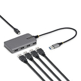 StarTech.com Hub USB-A de 4 Puertos - Ladrón USB USB-A - USB-A a 4x USB-A - Concentrador USB 3.0 Portátil de 5Gbps - Ali