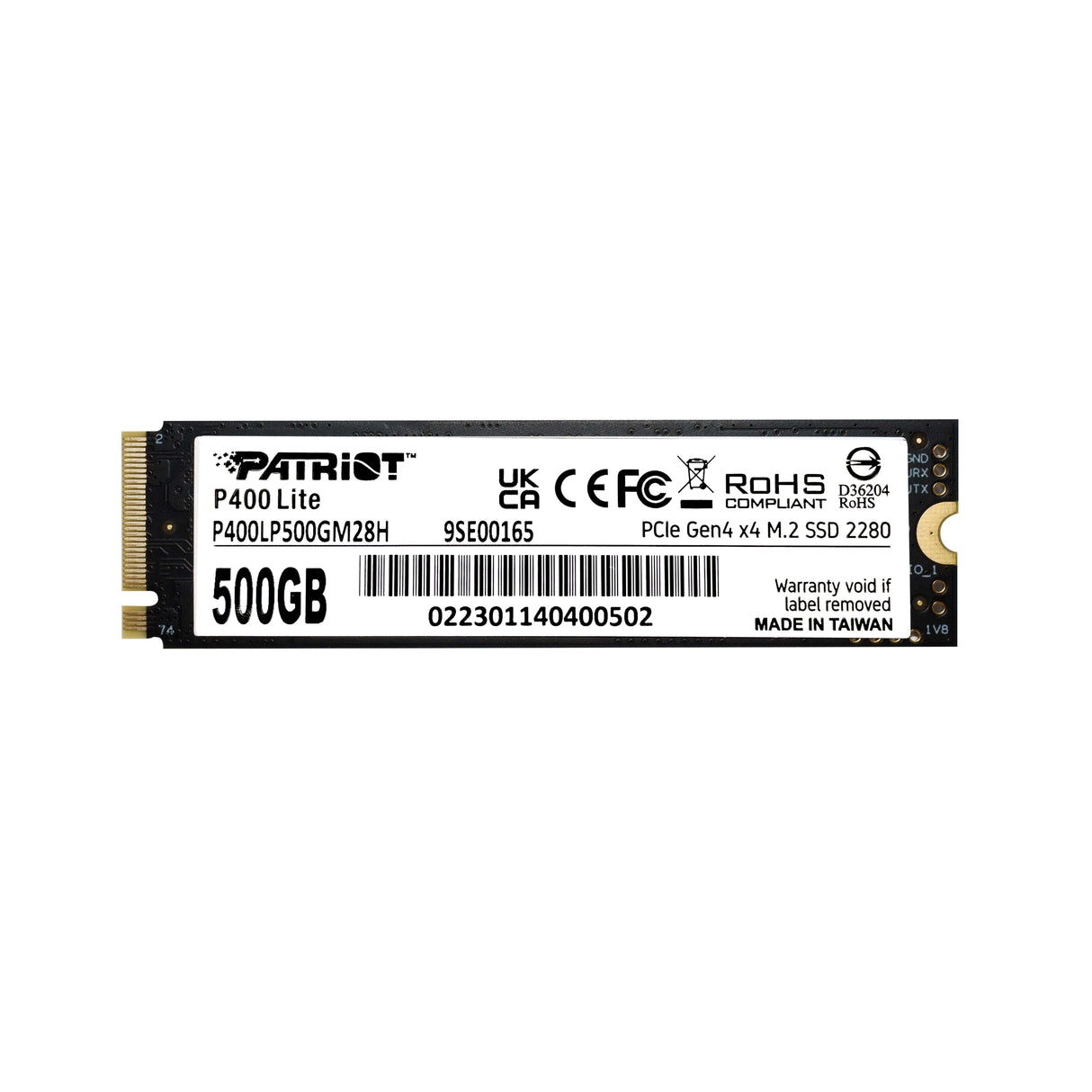 Patriot Memory P400 Lite 500 GB M.2 PCI Express 4.0 NVMe, P400LP500GM28H