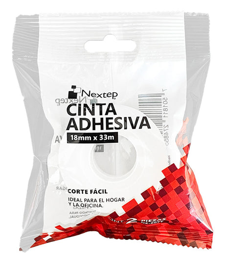 Nextep Cinta Adhesiva NE-607T, 25mm x 50m, Alta Resistencia, Ideal Oficina