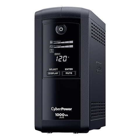 UPS/NO BREAK CYBERPOWER CP1000AVRLCD 1000VA/600W LCD/AVR/9CONT, Pantalla LCD, Regulador Automático de Voltaje