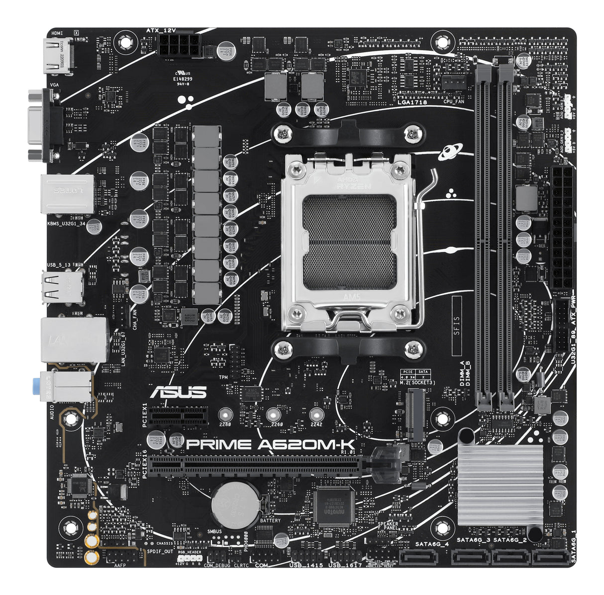 ASUS PRIME A620M-K placas base AMD Zócalo AM5 AMD Ryzen 7000 Series Zócalo AM5