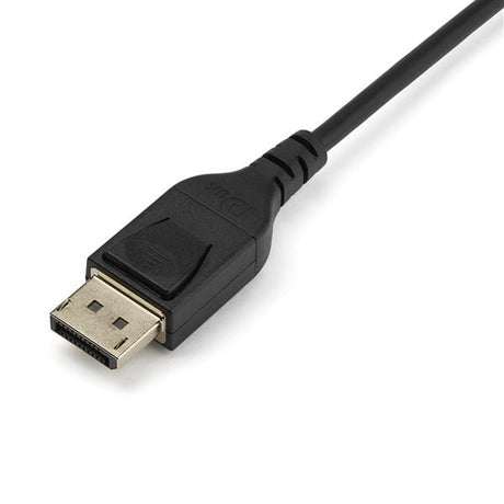 StarTech.com Cable DisplayPort 1.4 de 1m - Certificado VESA - 8K 60Hz - HBR3 - HDR - Super HD - Cable Delgado de Monitor DP a Conector DP - UltraHD 4K 120Hz - Cable Delgado de Vídeo DP 1.4 Cable Derecho Derecho Oro 1.4