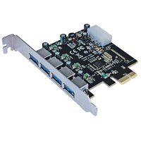 Manhattan Tarjeta PCI express USB 3.0 de 4 puertos Tarjetas y adaptadores de interfaz PCIe USB 3.2 Gen 1 (3.1 Gen 1) 4