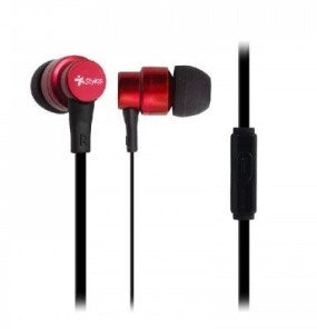 Audífonos Stylos Tech Alámbricos 3.5mm Color Rojo