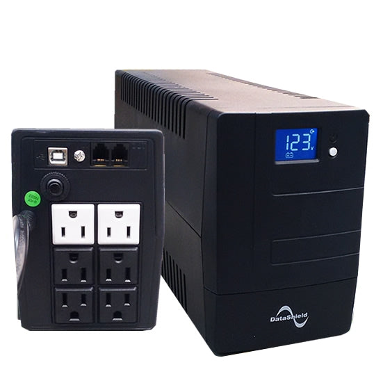 DataShield KS-800LCD sistema de alimentación ininterrumpida (UPS) 0,8 kVA 6 salidas AC