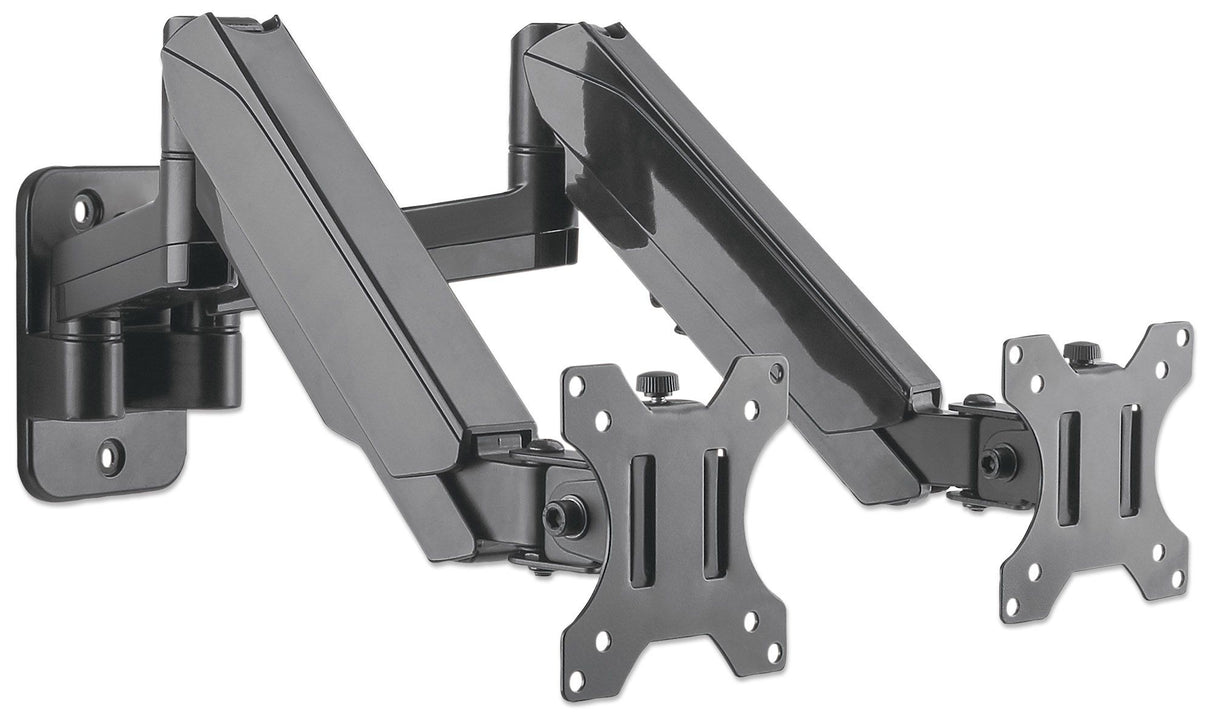 Manhattan Soporte de pared doble para TV/monitores (Articulado de gas), para pantallas de 17" a 32", Compatibilidad VESA