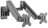 Manhattan Soporte de pared doble para TV/monitores (Articulado de gas), para pantallas de 17" a 32", Compatibilidad VESA