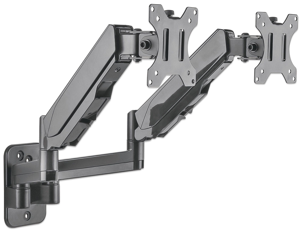 Manhattan Soporte de pared doble para TV/monitores (Articulado de gas), para pantallas de 17" a 32", Compatibilidad VESA