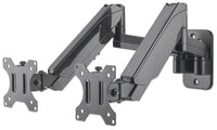 Manhattan Soporte de pared doble para TV/monitores (Articulado de gas), para pantallas de 17" a 32", Compatibilidad VESA: 75×75 y 100×100 mm (verifiqu