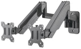 Manhattan Soporte de pared doble para TV/monitores (Articulado de gas), para pantallas de 17" a 32", Compatibilidad VESA: 75×75 y 100×100 mm (verifiqu