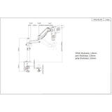 Soporte universal de pared para monitor MANHATTAN con pistón a gas,Soporta un monitor de 17