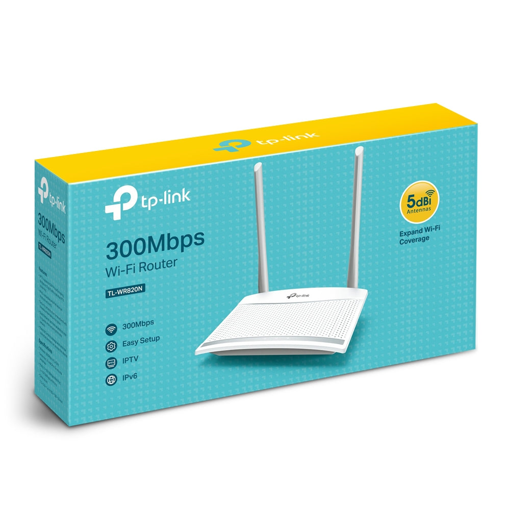 TP-Link TL-WR820N Router Si Banda única (2,4 GHz) Wi-Fi 4 (802.11n) 300 Mbit/s