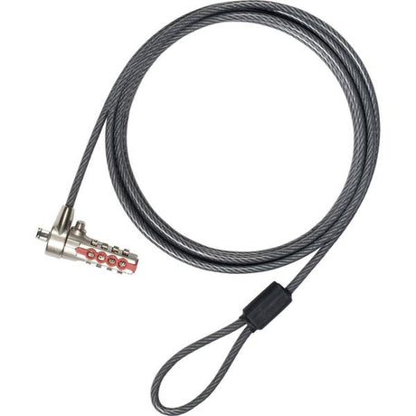 Targus PA410S1 Cable Gris Cerradura con combinación Acero galvanizado Si