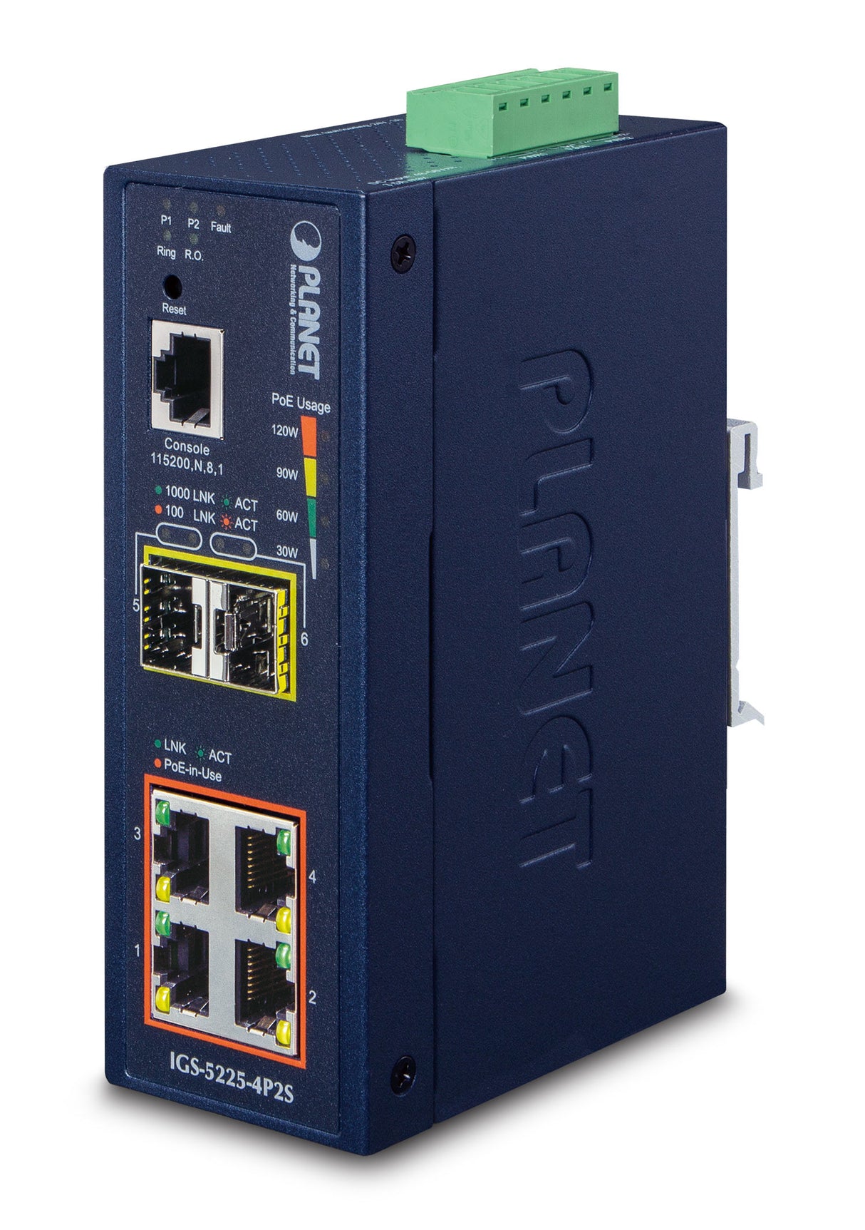 PLANET IGS-5225-4P2S switch Gestionado L2+ Gigabit Ethernet (10/100/1000) Energía sobre Ethernet (PoE) Azul