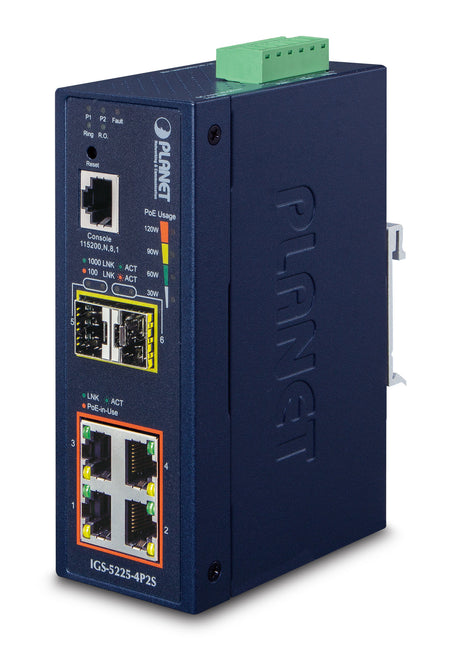 PLANET IGS-5225-4P2S switch Gestionado L2+ Gigabit Ethernet (10/100/1000) Energía sobre Ethernet (PoE) Azul