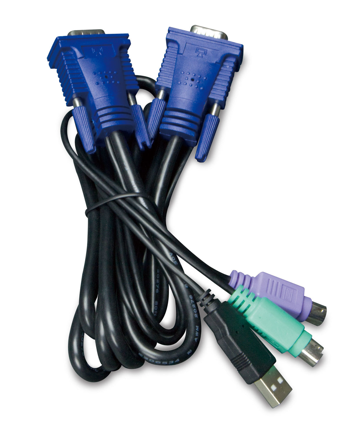 PLANET KVM-KC1-5 cable para video, teclado y ratón (kvm) Negro, Azul 5 m