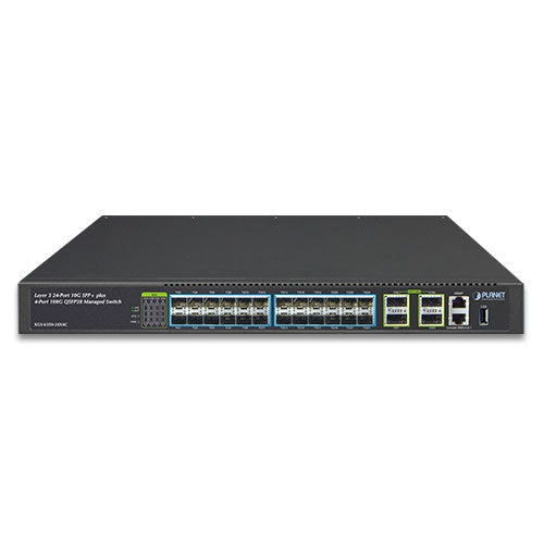 PLANET XGS-6350-24X4C switch Gestionado L3 1U Negro