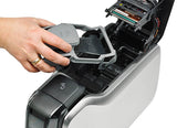 Zebra ZC300 Impresoras de tarjetas plásticas Pintar por sublimación/Transferencia térmica Si Negro, Plata