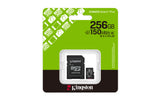 Kingston Technology 256GB microSDXC Canvas Select Plus Gen3 150MB/s A1 (Incluye adaptador de SD) Memoria Flash 256 GB MicroSDXC 150 MB/s UHS-I