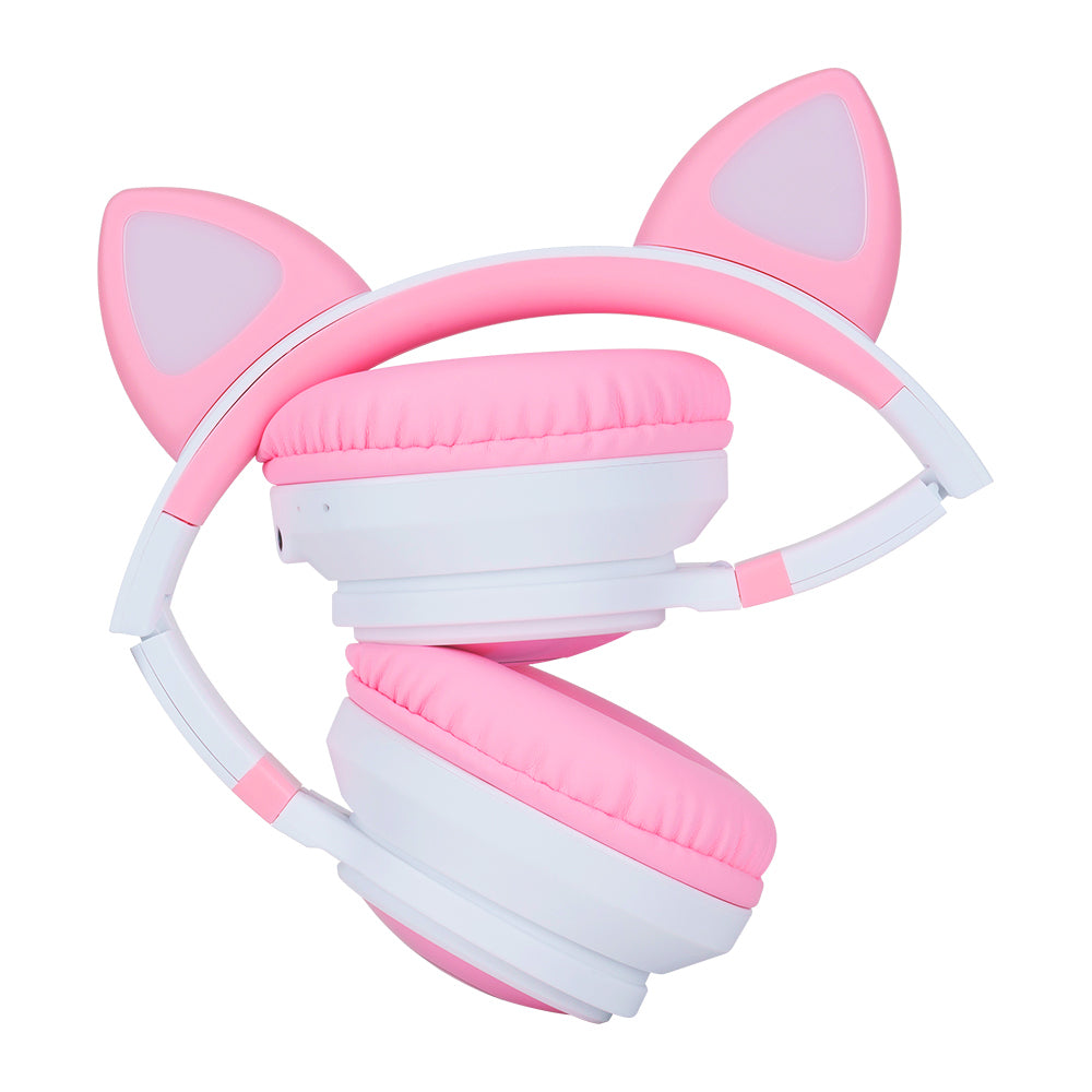 Vorago HPB-300-K audífono y auriculare Auriculares Inalámbrico Diadema Llamadas/Música USB Tipo C Bluetooth Rosa, Blanco