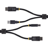 StarTech.com Cable KVM DisplayPort y USB 3.0 5Gbps de 3m - 4K 60Hz - Cable Combo DP 1.2 y USB para Switch Conmutador KVM