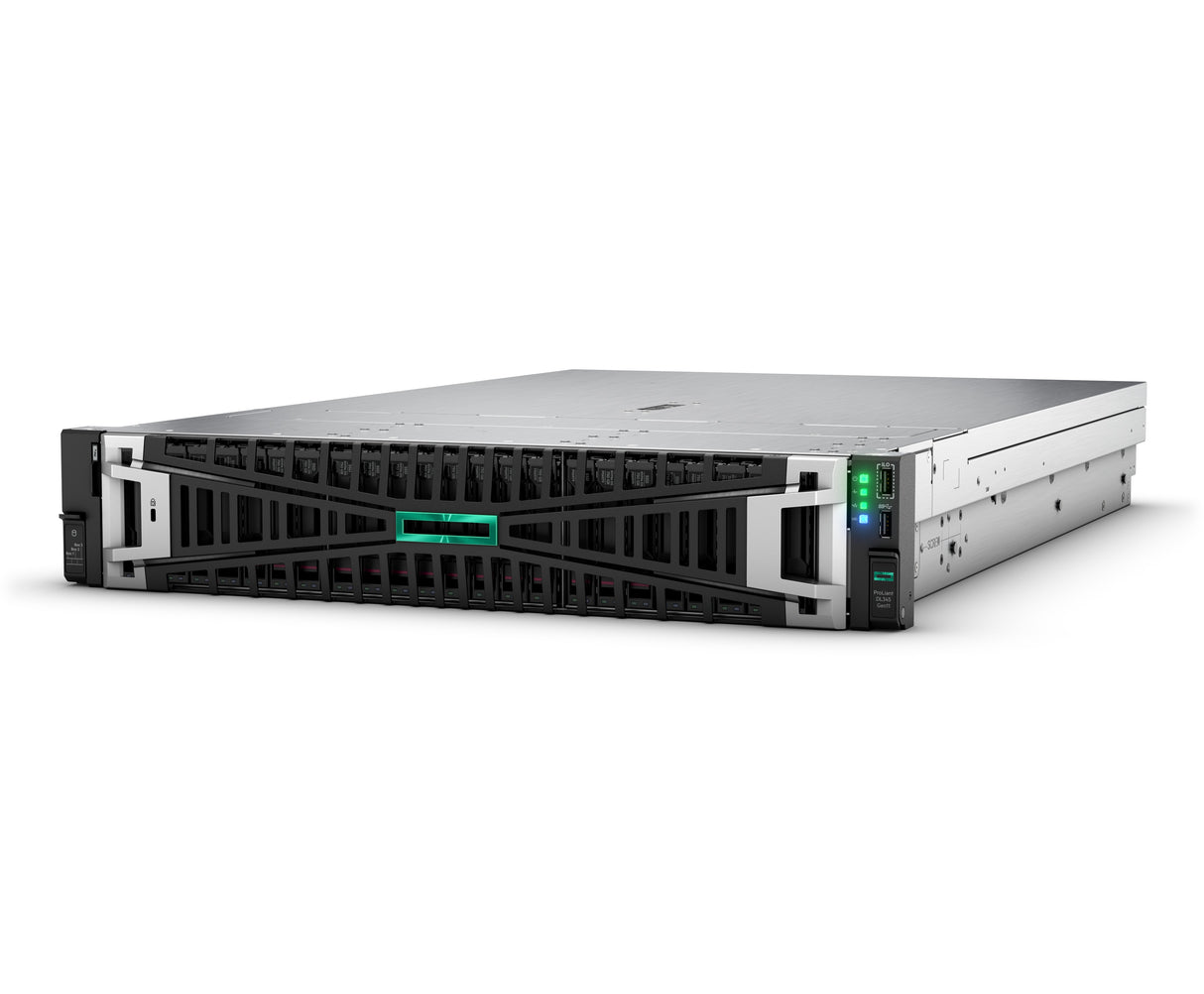 HPE ProLiant DL345 Gen11 9124 3.0GHz 16-core 1P 32GB-DR MR408i-o 8LFF 800W PS Server, DDR5-SDRAM, Bastidor (2U)