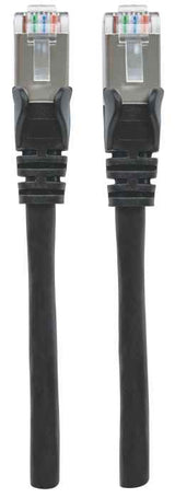 Intellinet Cable de Red Cat6a S/FTP, 30 cm, Negro Cable Negro 0,3 m Cat6a S/FTP (S-STP)