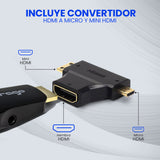 Vorago ADP-208 cambiador de género para cable HDMI VGA + audio (3.5mm) Negro