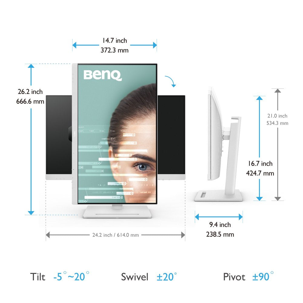 BenQ GW2790QT Monitor 68,6 cm (27") 2560 x 1440 Pixeles Quad HD LED Blanco