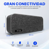 BOCINA VORAGO BLUETOOTH / MSD / USB / 3.5MM TELA GRIS BSP-150 GRY