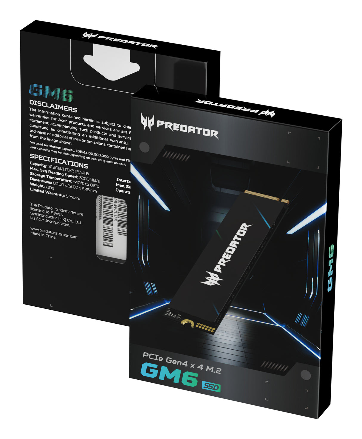 Predator Predator GM6-4TB unidades internas de estado sólido 2.0 4 GB M.2 PCI Express 4.0