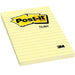 660 - 3M Post-it cuadernos y blocks 100 hojas Papel rayado Amarillo 101,6 mm