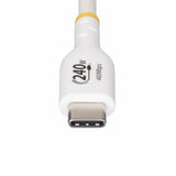StarTech.com Cable de Carga para Portátil USB-C de 2m - Cable USB Tipo C USB 2.0 para Portátil - Blanco - Cable con Cert
