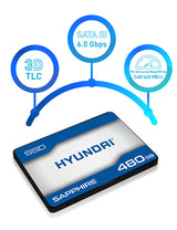 Hyundai Sapphire 480 GB 2.5" Serial ATA III, 540 MB/s, 6 Gbit/s, C2S3T/480G