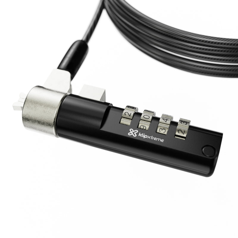 Klip Xtreme Bolt WC II cable antirrobo Negro, Plata 2 m, Brecha, Código, Acero galvanizado
