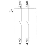 Siemens ACT 2BL60-1NA0 - Knebelschalter 2 NO 3 Schaltstellungen rastend