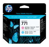 HP Cabezal de impresión DesignJet HP 771 magenta claro/cian claro Impresora Inyección de tinta térmica Si