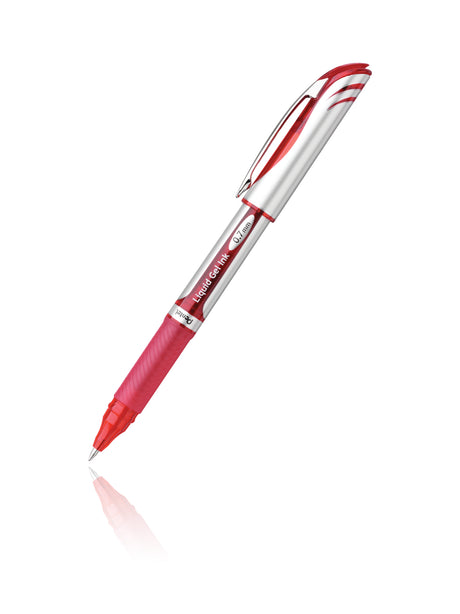 Pentel EnerGel Deluxe Medio Bolígrafo de gel con tapa Rojo 1 pieza(s)