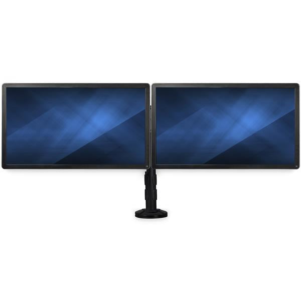 StarTech.com Brazo para Escritorio de Dos Monitores - con Barra Horizontal - Soporte de Mordaza/Ojal para Escritorio Monitor Negro